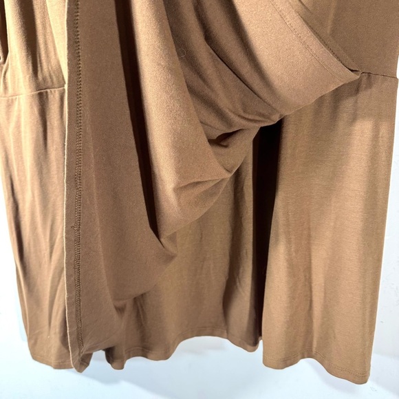 J. Jill Wearever Brown Long Sleeve Knit Faux Wrap Top - Picture 4 of 10